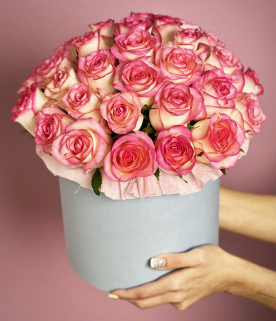 Букет_Розы Джумилия в коробке L Букет_Розы Джумилия в коробке L