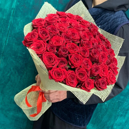 Букет_51 красных роз (60см)